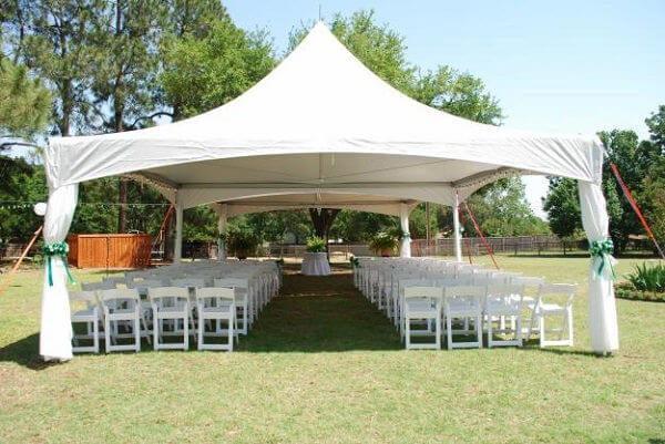 summer wedding tent