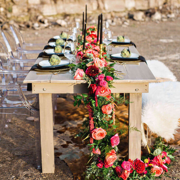 floral outdoor wedding garland
