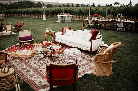 outdoor wedding lounge