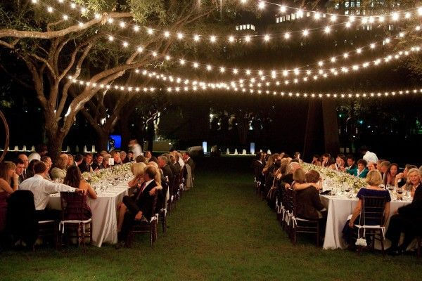 outdoor wedding lighting
